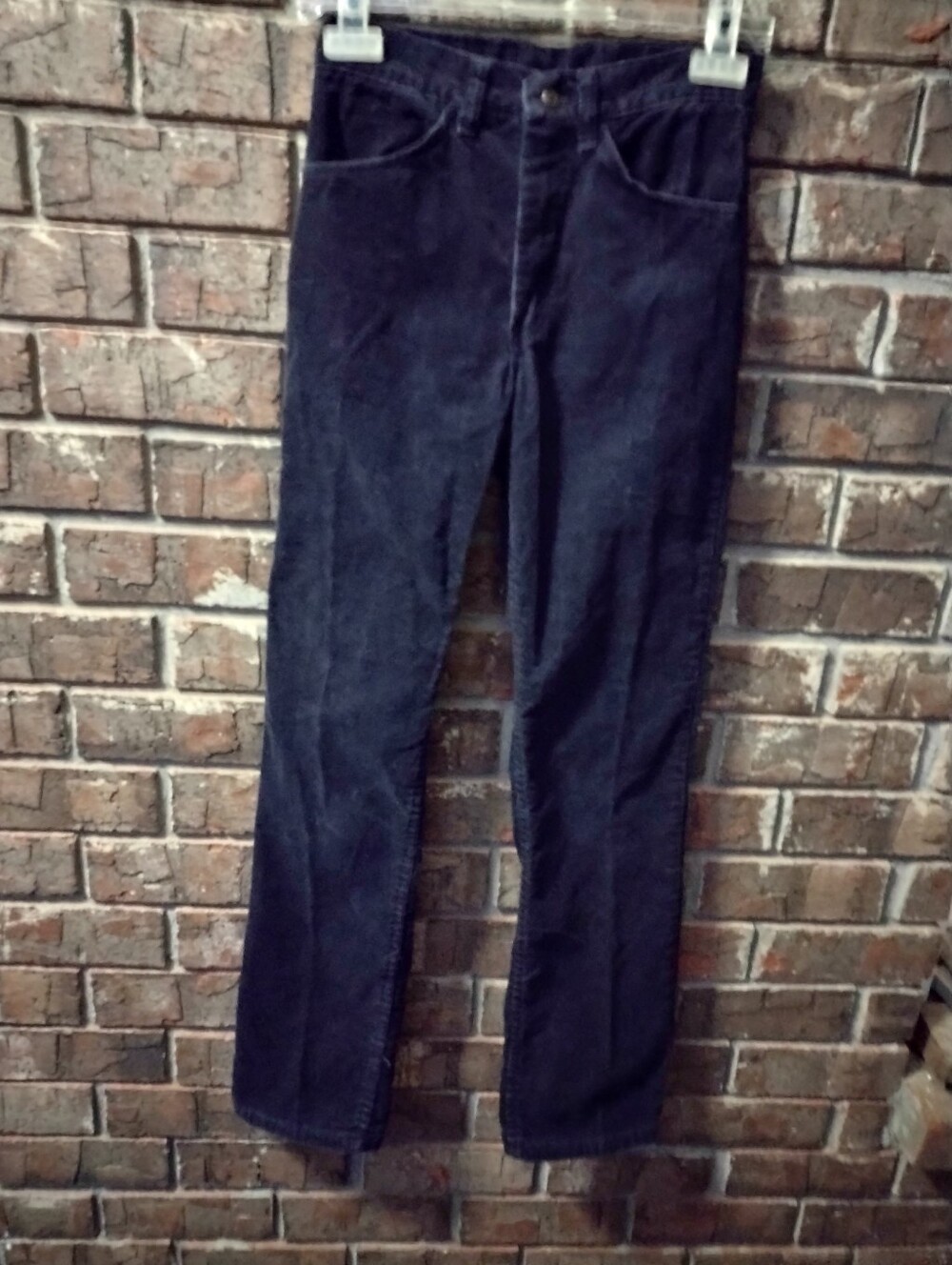 Vintage GAP PIONEER Corduroy Pants Womens 26x31 Navy High Rise Straight Leg 80's